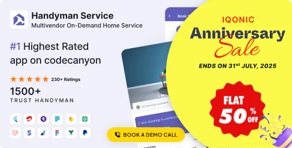 Handyman Service - On-Demand Home Service Flutter App with ChatGPT Integration