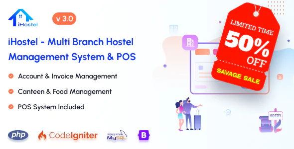 iHostel - iNiLabs Multi Branch Hostel Management System & POS
